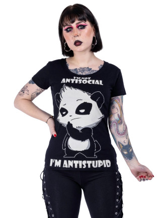 Camiseta para chica ANTISOCIAL PANDA