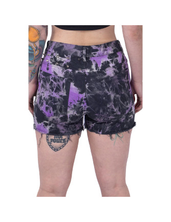 Pantalón Corto Shorts GAIA Morado Negro Chica 2