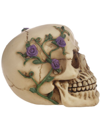 Calavera con Rosas Moradas 2