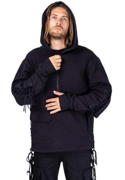 Sudadera KYRAN con cordones y cremallera