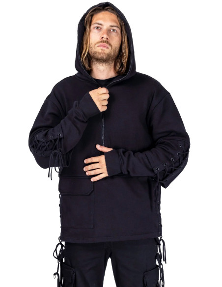 Sudadera KYRAN con cordones y cremallera