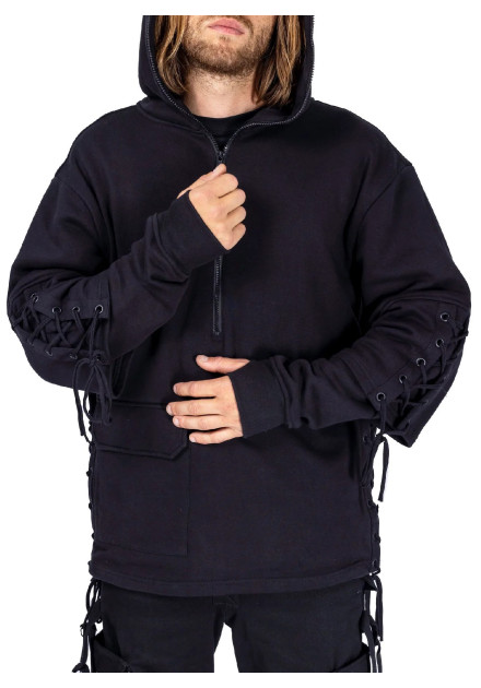 Sudadera KYRAN con cordones y cremallera