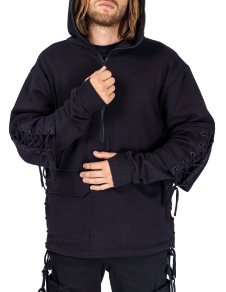 Sudadera KYRAN con cordones y cremallera