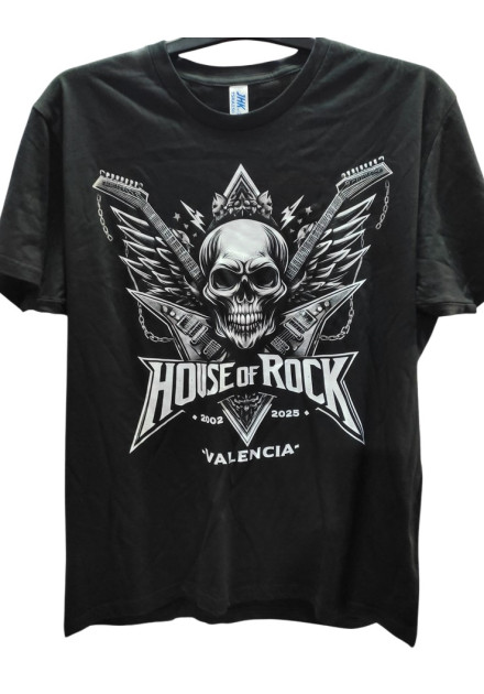 Camiseta HOUSE OF ROCK - Calavera...