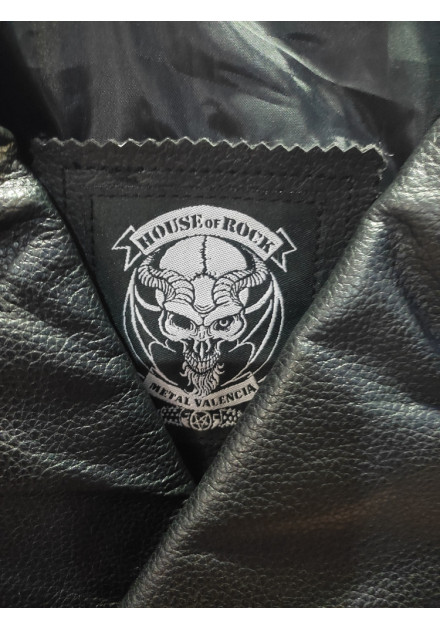 Chaleco cuero Cordones Laterales Rockero