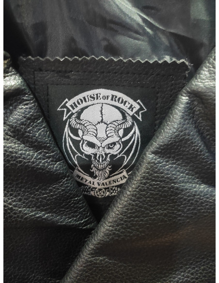 Chaleco cuero Cordones Laterales Rockero