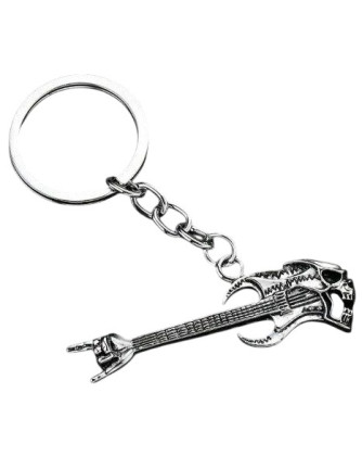 Llavero Guitarra Mano Cuernos