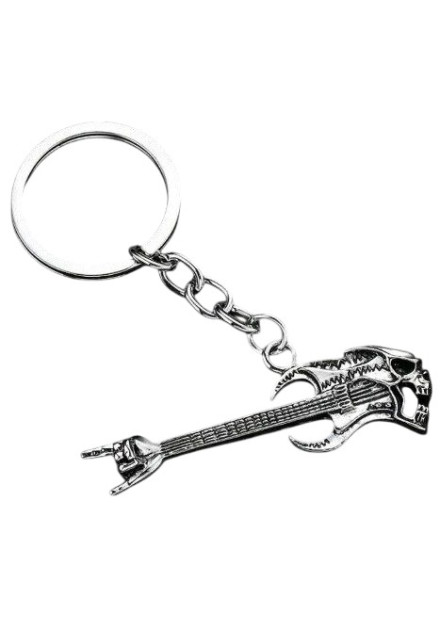 Llavero Guitarra Mano Cuernos