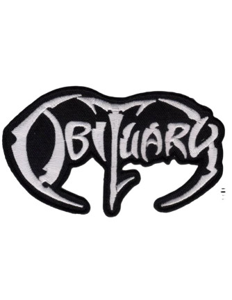 Parche OBITUARY Blanco Bordado