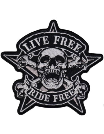 Parche LIVE FREE RIDE FREE Bordado