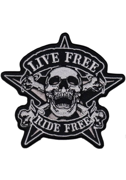Parche LIVE FREE RIDE FREE Bordado