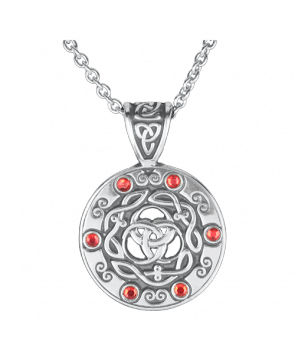 Colgante Celta Piedras Rojas