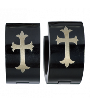 Pendientes Cruz Acero