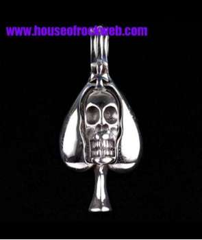 Colgante As Picas Calavera Plata