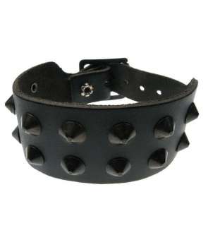 Muñequera cono negro 2 filas