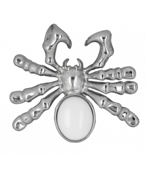 Colgante Araña Piedra Blanca Acero