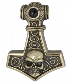 Colgante Martillo de Thor Calavera Bronce