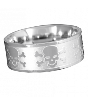 Anillo Calaveras Huesos Acero