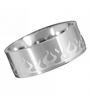 Anillo Llamas Acero