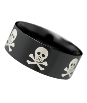 Anillo Calavera Acero Negro