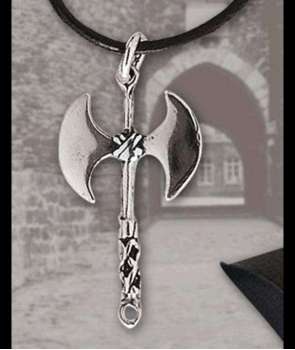 Colgante Hacha Doble Filo Plata