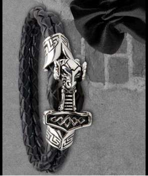 Pulsera Martillo Thor Acero