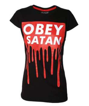 Camiseta para chica OBEY SATAN