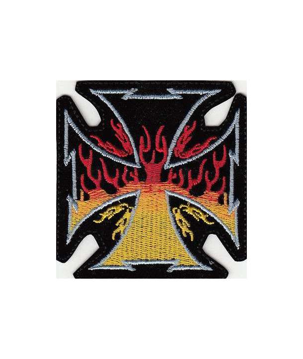 Parche IRON CROSS FLAMES Bordado