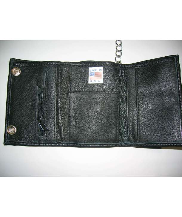 Cartera Cuero Heavy Metal Logo Grande