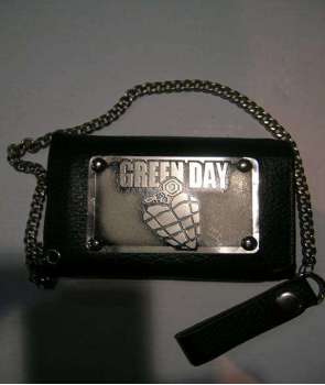 Cartera Cuero GREEN DAY - Logo con cadena