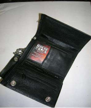 Cartera Cuero QUEEN - Logo con cadena 2