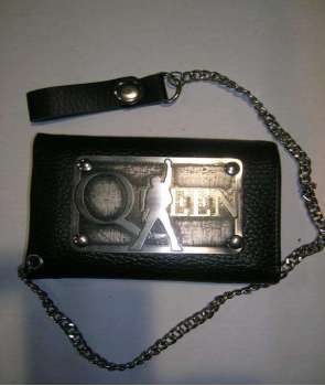 Cartera Cuero QUEEN - Logo con cadena