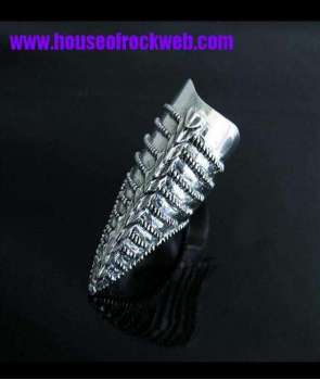 Anillo Uña Ribs Plata