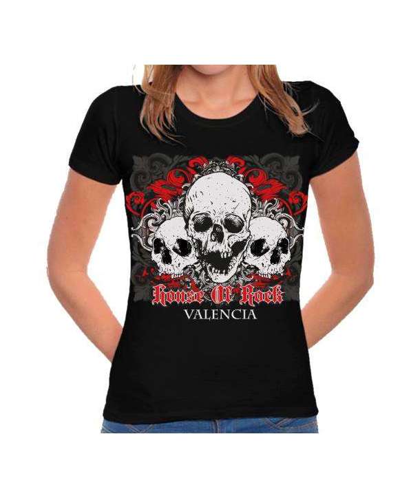 Camiseta para chica HOUSE OF ROCK - Skulls 