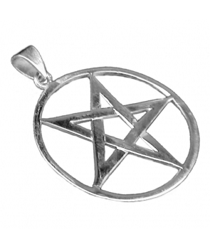 Colgante Pentagrama Invertido Plata