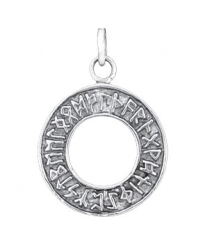 Colgante Circulo Runas  Plata 