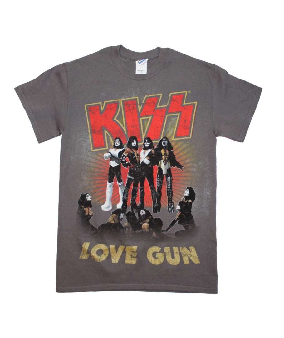 Licencia Oficial-Kiss-Love Gun Tie Dye Camiseta Rock importación Simmons