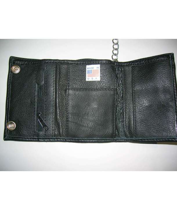 Cartera Cuero Heavy Metal Logo Grande