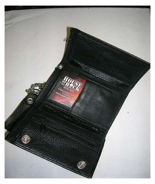 Cartera Cuero MANOWAR - Logo con cadena