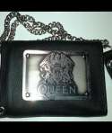 Cartera Cuero QUEEN - Logo con cadena