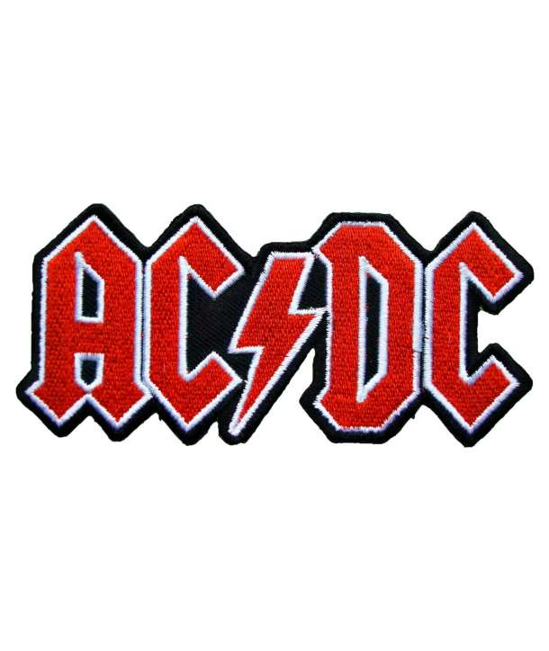 Parche ACDC - Logo Rojo Blanco Bordado