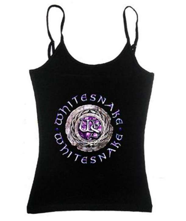 Camiseta WHITESNAKE - Logo Purple Tirantes Chica