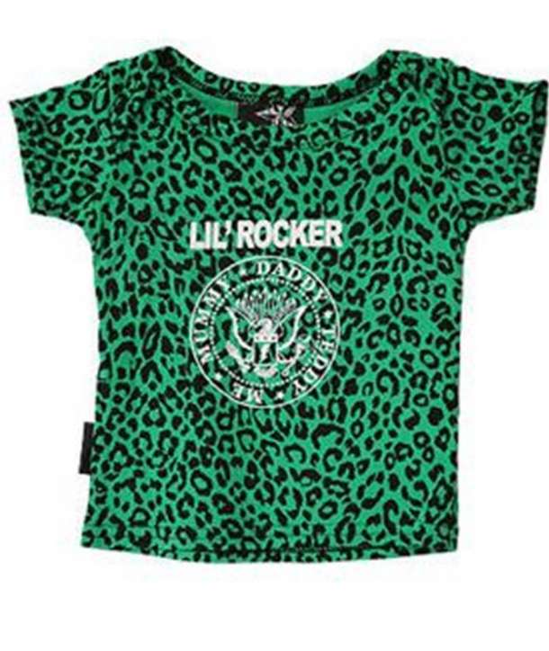Camiseta niño/a  Lil Rocker Leopardo Verde