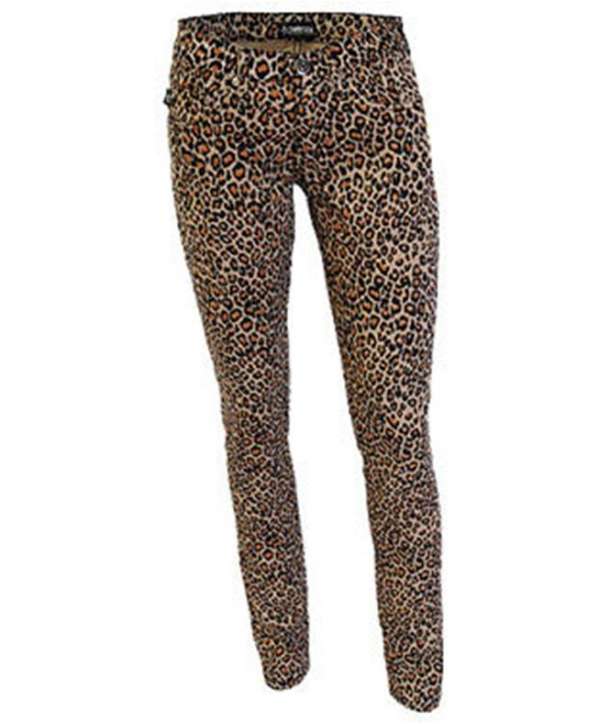 Pantalón elástico pitillo leopardo