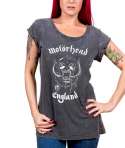 Camiseta para chica MOTORHEAD - England Gris Vintage