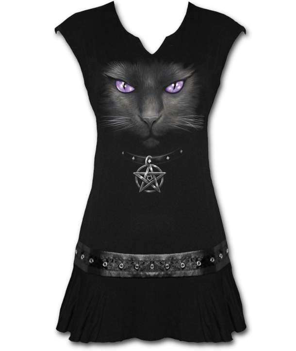 Top / Vestido BLACK CAT Chica Spiral