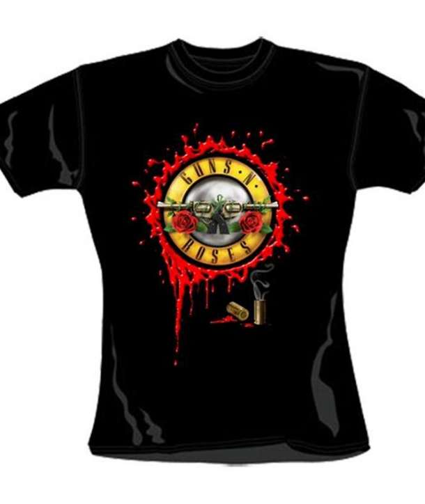 Camiseta para chica GUNS N ROSES - Blood Logo Bullet