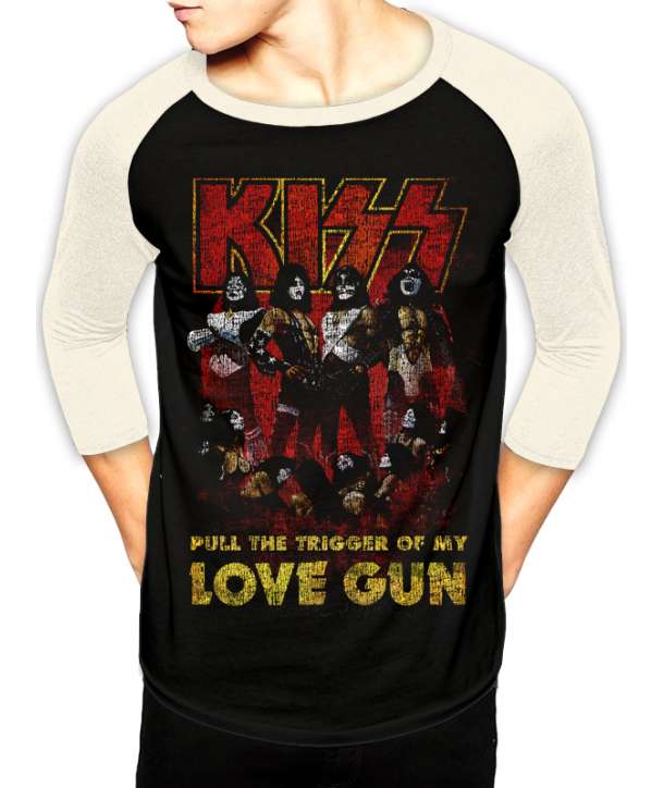 Camiseta KISS - Love Gun Raglan Baseball