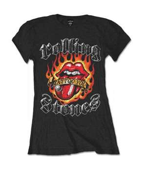 Camiseta para chica ROLLING STONES - Tattoo Flames