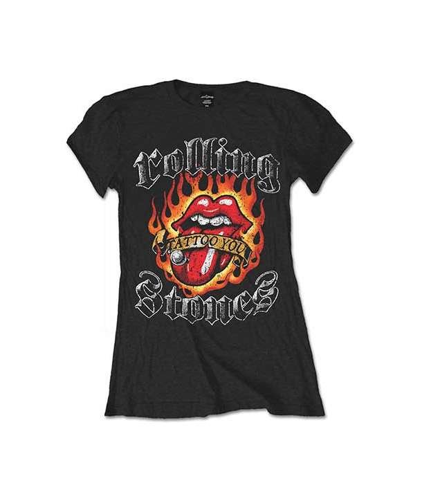 Camiseta para chica ROLLING STONES - Tattoo Flames